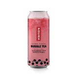 Pocas Bubble Tea Strawberry with Tapioca Pearls16.5 oz - Case - 24 Units