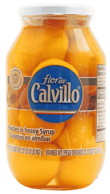 Flor de Calvillo Durazno en Almibar (Peaches) 32 oz