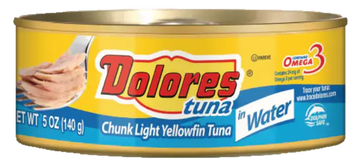 Dolores Yellow Fin Tuna in Water 5 oz