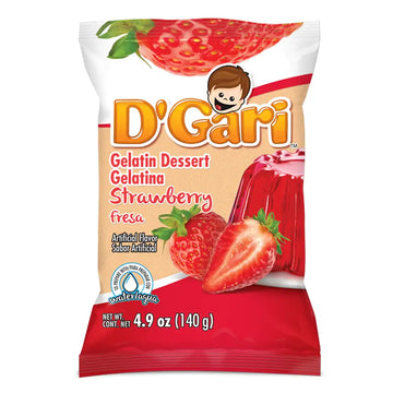 D'Gari Gelatin Strawberry Water  4.2 oz