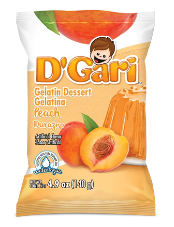 D'Gari Gelatin Peach Water 4.2 oz