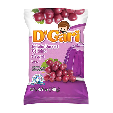 D'Gari Gelatin Grape Water 4.2 oz