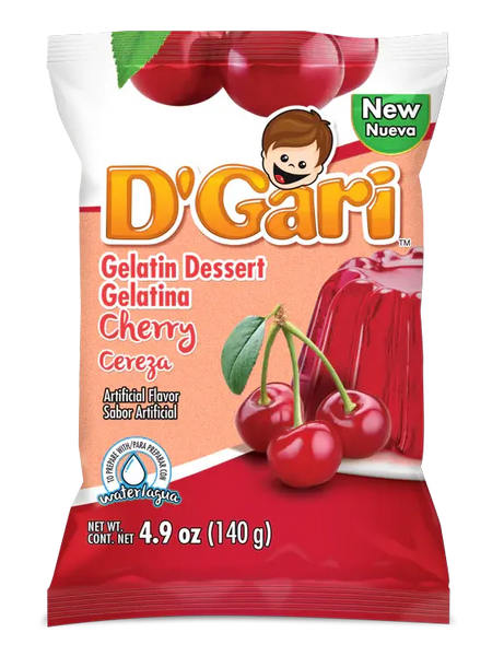 D'Gari Gelatin Cherry (Cereza) - 4.2 oz