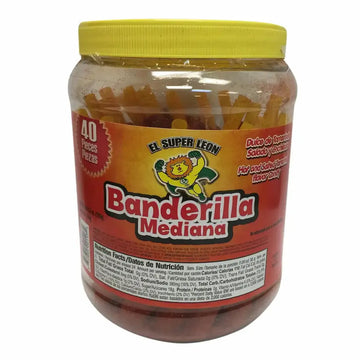 El Super Leon Banderilla Mediana Jar 40 ct