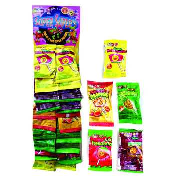 Rebanaditas Super Strip Mix Flavor Lollipops (8x20ct) .88 oz