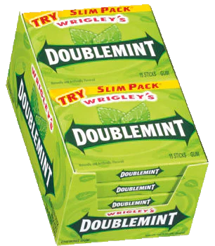 Wrigleys Gum Doublemint Green 15 pc