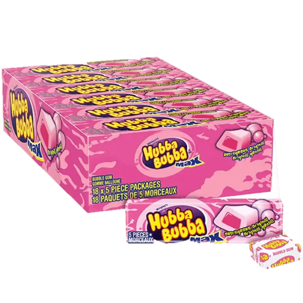 Hubba Bubba Original 5 Pc Case 18 Units