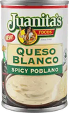 Juanita's Queso Blanco Spicy Poblano 15 oz available at Mexmax INC, perfect for wholesale buyers.