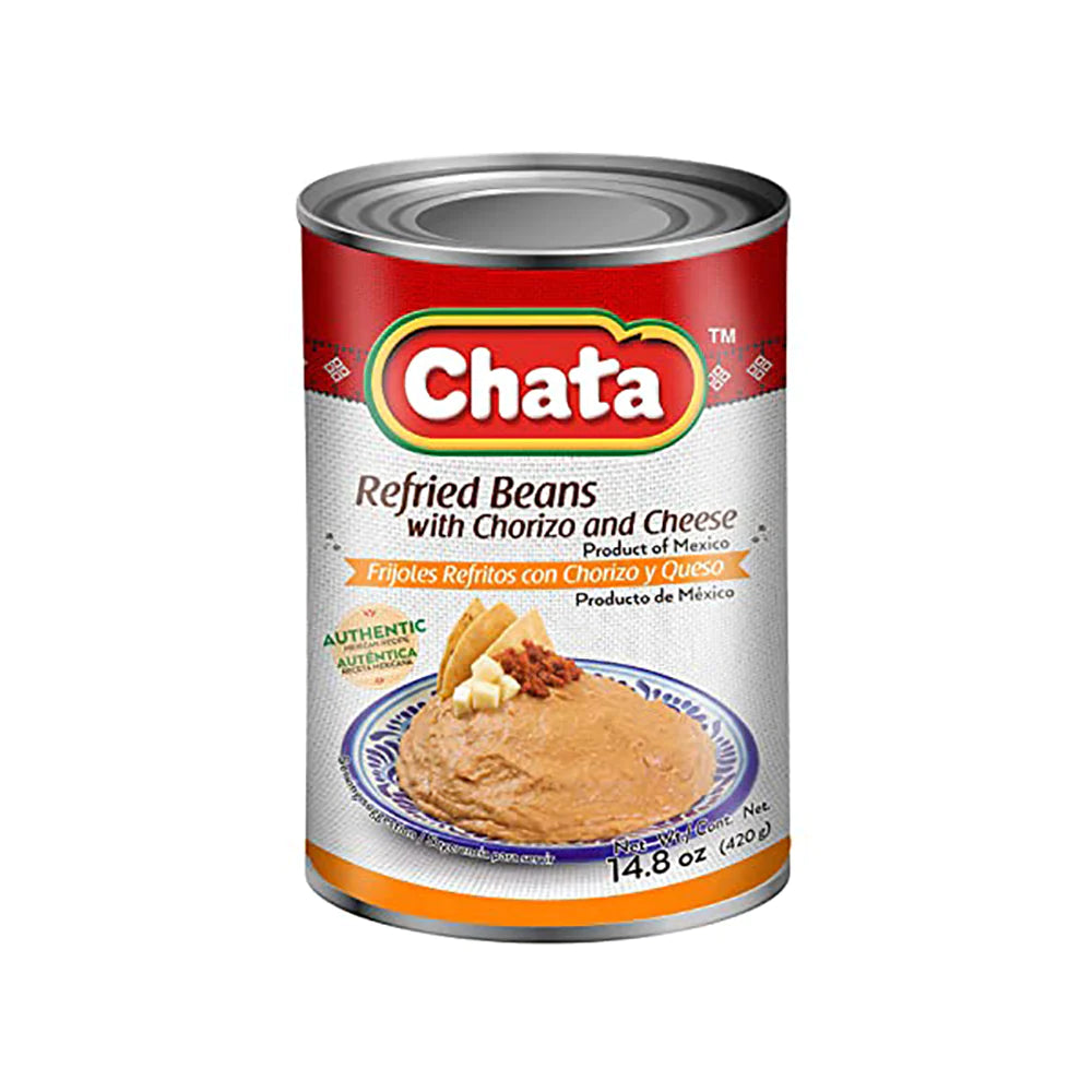Wholesale Chata Refried Pinto Beans with Chorizo & Cheese 15.2oz- A savory delight Mexmax INC.