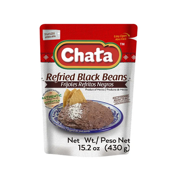 Chata Refried Black Beans 15.2 oz