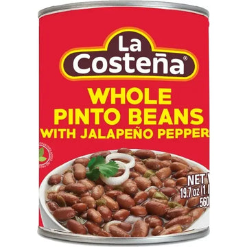 La Costeña Whole Pinto Beanswith Jalapeno Peppers 19.75oz