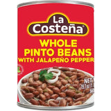La Costena Whole Pinto Beans w Jalapeno Peppers 19.75 - Case - 12 Units