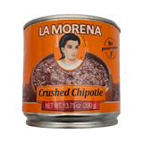 La Morena Crushed Chipotle 13.75 oz available at Mexmax INC, perfect for wholesale buyers.