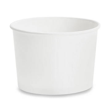 Paper Food Container White Round - 16 oz
