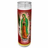 Virgen De Guadalupe Candle White tall - Case - 12 Units