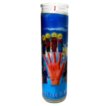 Vel Mex La Mano Poderosa White Candle tall