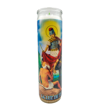 Vel Mex San Martin Caballero White Candle tall