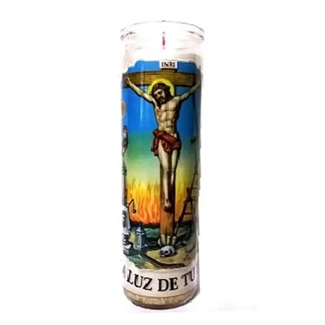 Vel Mex Justo Juez White Candle tall