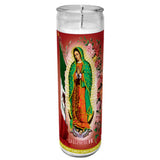 Virgen De Guadalupe Pink Candle tall - Case - 12 Units