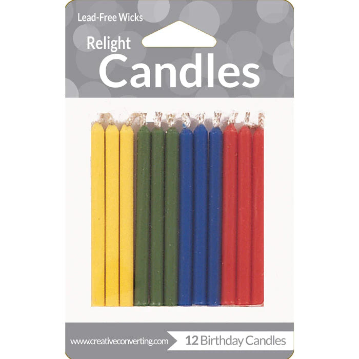 Wholesale Magic Relighting B-day Candles 12ct- Fun birthday candles at Mexmax INC.