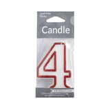 Wholesale Numeral Candles 4- Celebrate with our vibrant numeral candles for special occasions.