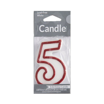 Numeral Birthday Candles 5 1 pk