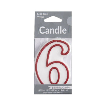 Numeral Birthday Candles 6 1 pk