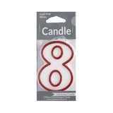 Numeral Birthday Candles 8 1 pk - Case - 6 Units