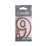 Numeral Birthday Candles 9 1 pk - Case - 6 Units