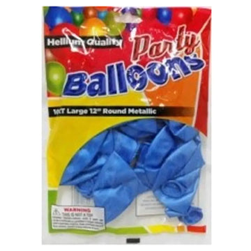 Balloon Metallic Blue12 " 10 ct