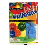Wholesale 12" Feliz Cumpleaños Balloon 8ct. Vibrant assorted colors for celebrations. Mexican flair.