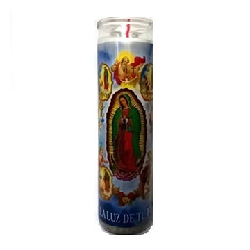 Vel Mex Virgen De Apariciones White Candle tall