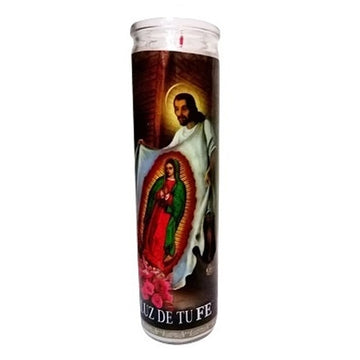 Vel Mex San Juan Diego White Candle tall