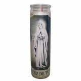 Santa Muerte White Candle tall - Case - 12 Units