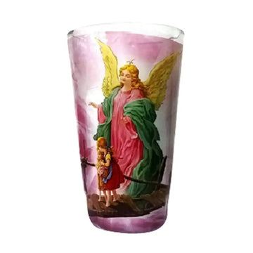 Vel Mex Angel De La Guarda White Candle lrg cup