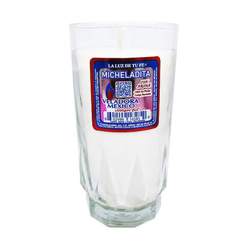 Vel Mex Solid White  Micheladita Candle Sml cup