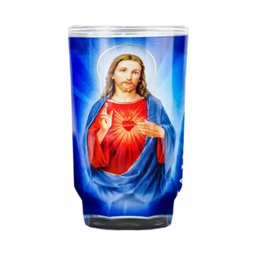 Vel Mex Micheladita Sagrado Corazon de Jesus Candle Sml cup