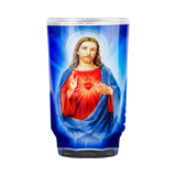 Vel Mex Sagrado Corazon de Jesus Candle Small Cup at Mexmax INC, ideal for wholesale buyers.