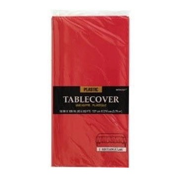 Plastic Table Cover Red 54" x 108"