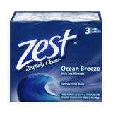Wholesale Zest Ocean Breeze Bath Bar Soap 3pk 4 oz - Refreshing cleanliness at Mexmax INC