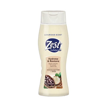 Zest Indulgence Cocoa Butter & Shea Body Wash 18 oz