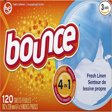 Bounce Dryer Sheets Fresh Linen Scent 120 ct