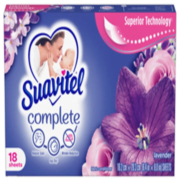 Suavitel Softerner Sheets Lavender 18 ct