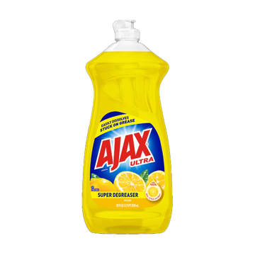 Ajax Dish Wash Liquid Lemon Yellow 28 oz