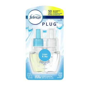 Febreze Odor Eliminating Air Plug Refill Linen Sky 26 mL