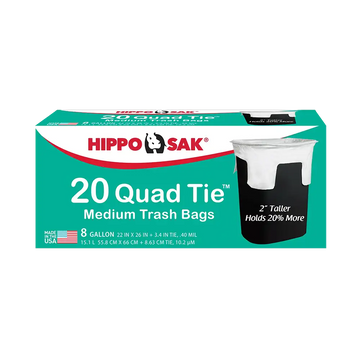 Hippo Sak Trash Bag with Flaps 20 ct  8 gal