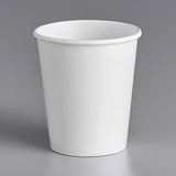 Vasos compostables de una sola capa Three Leaf (blancos), paquete de 50 unidades de 16 oz