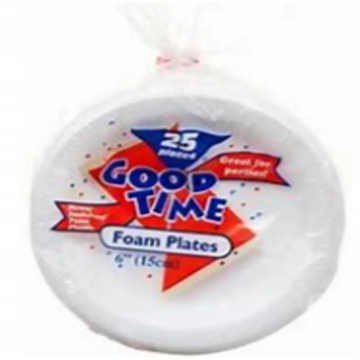 Good Time Foam Plate 25ct 6"