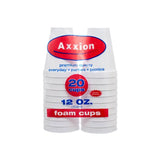 Axxion Foam cup 20ct 12 oz - Case - 18 Units