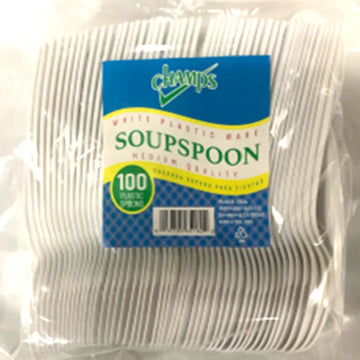 Champs White Soup Spoon 100 ct med